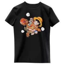 Ruffy Mädchen Kinder T-Shirt “Ruffy und Dhalsim” – Parodie auf One Piece