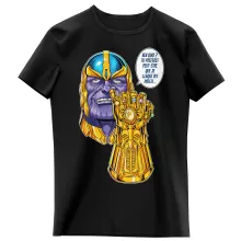 T-shirt Enfant Fille « Une menace (pas) très sérieuse... » – Parodie Thanos