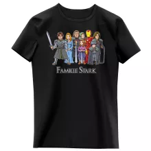 T-shirt Enfant Fille Eddard « La Famille Stark au complet ! » – Parodie Iron Man