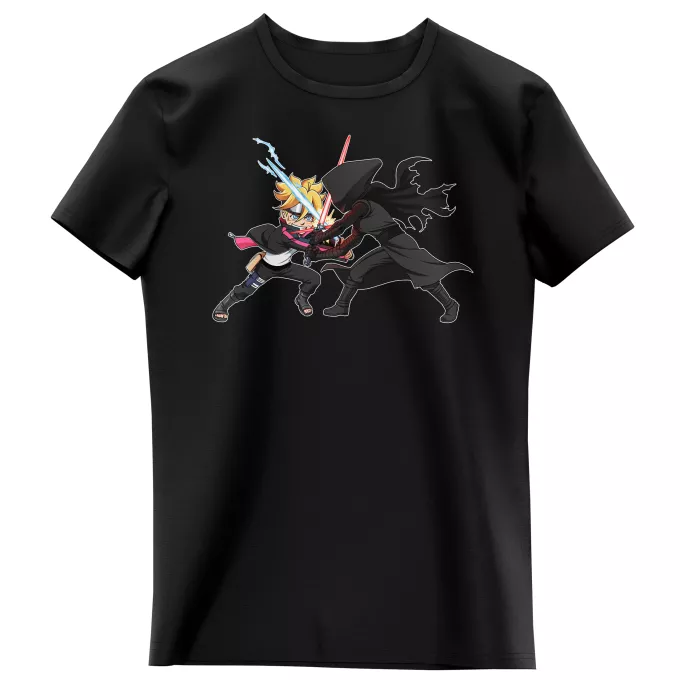 T-shirts kinderen meisjes Parodie Star Wars Boruto en Kylo Ren