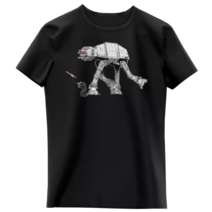 Magliette per bambine e ragazze Paoridia Star Wars Palpatine aka Darth Sidious e il suo AT-AT cane robot