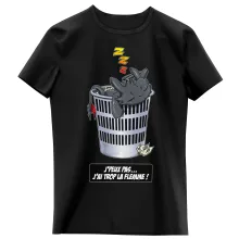 T-shirt Enfant Fille Krokmou « J'peux pas... J'ai trop la flemme ! » – Parodie Dragons