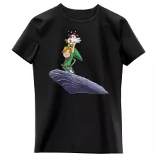 Link Mädchen Kinder T-Shirt “Link und Huhn” – Parodie auf Zelda