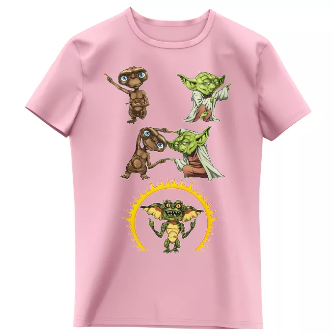 Magliette per bambine e ragazze Paoridia Star Wars Yoda, E.T. e Spike il Gremlin