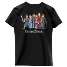 T-shirt Enfant Fille Eddard « The Stark Family (Avec Robert Downey Jr dans le rôle de Tony) » – Parodie Game of Thrones