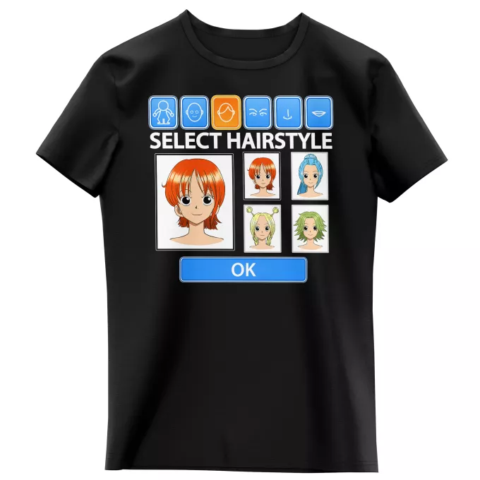 Girls Kids T-shirts Parody of One Piece Nami from Straw Hats Pirates Crew