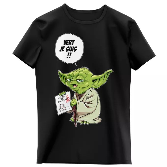 T-shirts Enfants Filles Parodie Star Wars Vert, je suis !! - Yoda