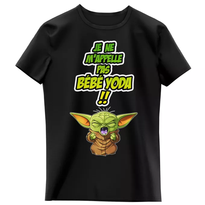 T-shirts Enfants Filles Parodie Star Wars Un cri du coeur et avec force ! - Grogu, Bébé Yoda, Baby Yoda