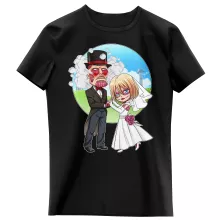 Camiseta Niña Annie Leonhardt “Annie Leonhardt la Titán Hembra y Bertoldt Hoover el titán colosal” – Parodia de Shingeki no Kyojin