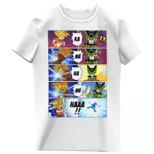 Son Goku Flickor barnens T-shirts “Son Goku och Cell” – Parodi Dragon Ball Z