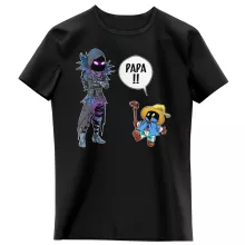 T-shirt Enfant Fille Corbeau « Un papa mystérieux » – Parodie Final Fantasy VII