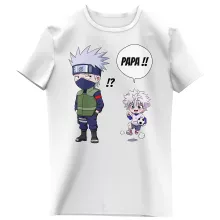 T-shirt Enfant Fille Kakashi « Papa Ninja ! » – Parodie Naruto