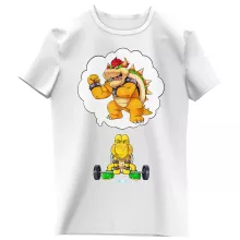 T-shirt Enfant Fille Koopa Troopa « Turtle Fitness » – Parodie Super Mario