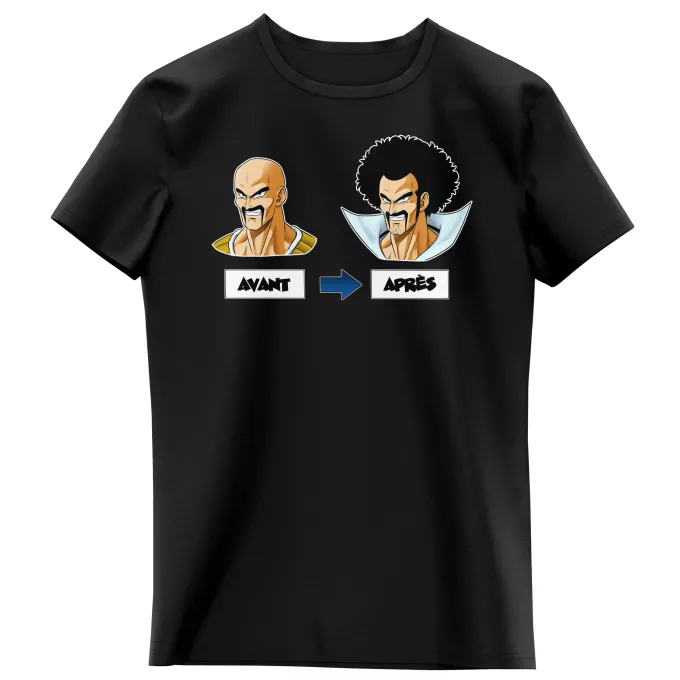 T-shirts Enfants Filles Parodie Dragon Ball Z - DBZ Avant - Après - Nappa, Hercule Satan