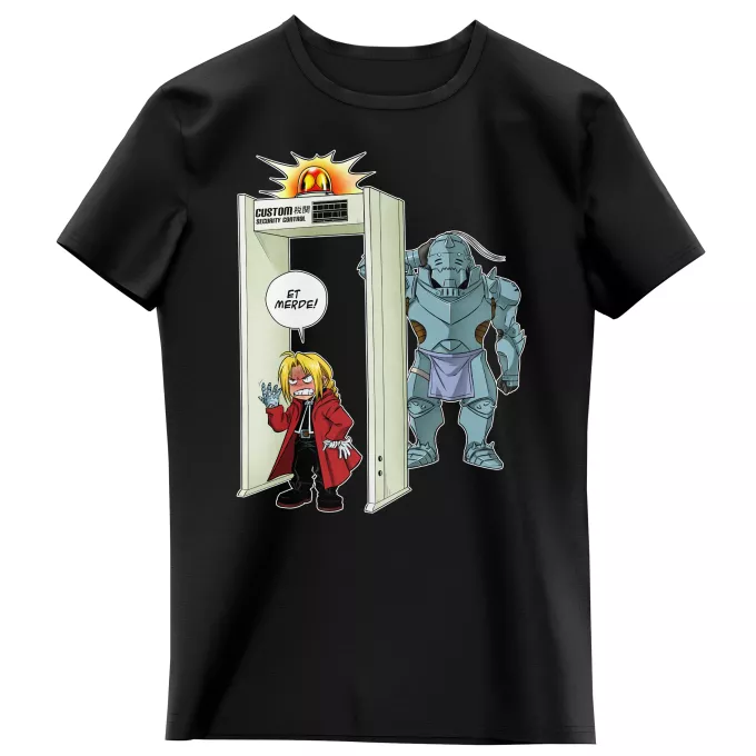 T-shirts Enfants Filles Parodie Full Metal Alchemist - FMA Détecteur de métaux ! - Edward, Alphonse Elric