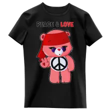 Girls Kids T-shirt “Peace and Love” – The Care Bears parody