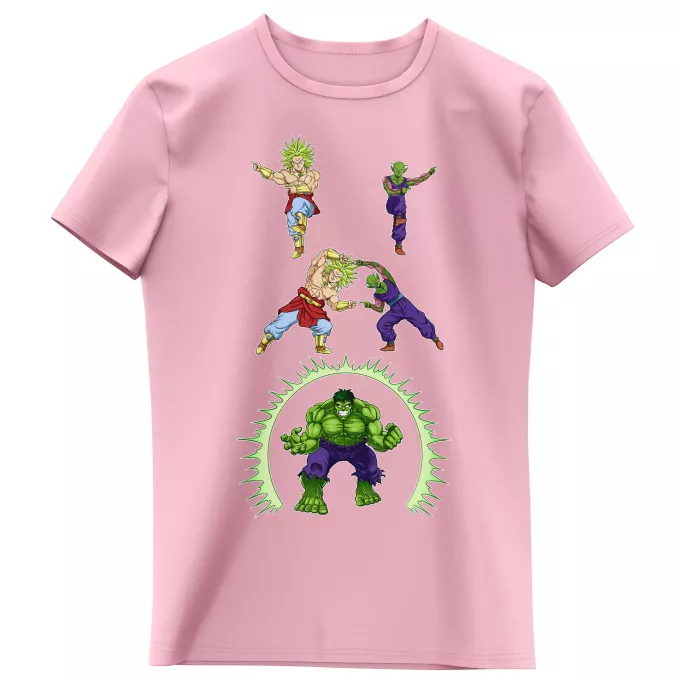 Magliette per bambine e ragazze Paoridia Dragon Ball Z - DBZ Piccolo, Broly e Hulk