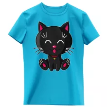 T-shirt Enfant Fille « Kawaii Baby Cat (noir) » – Parodie Kawaii Baby Cats