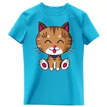 T-shirt Enfant Fille « Kawaii Baby Cat (tigré) » – Parodie Kawaii Baby Cats
