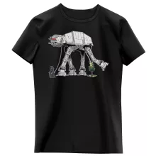 Star Wars Parody Turquoise Blue Girls Kids T-shirt- Darth Sidious, Emperor Palpatine and AT-AT (Funny Star Wars Parody - High Quality T-shirt - Ref : 939)