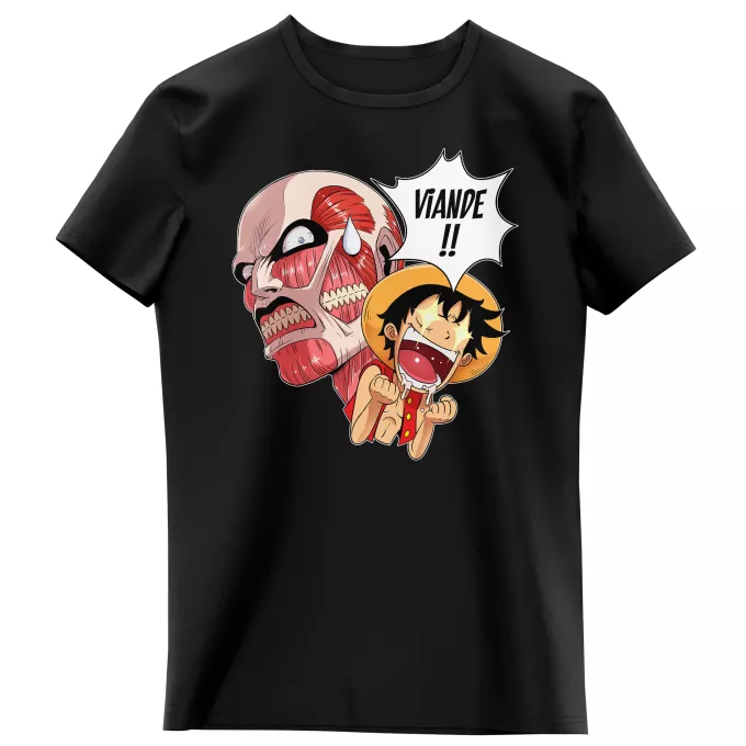 T-shirts crianças raparigas Paródia One Piece