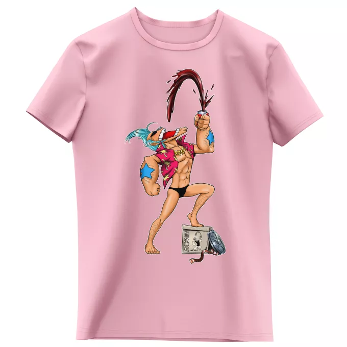 T-shirts kinderen meisjes Parodie One Piece Franky en Popeye