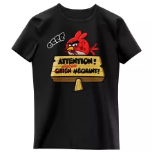 T-shirt Enfant Fille « Oiseau méchant » – Parodie Angry Birds