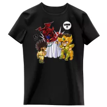 T-shirt Enfant Fille Aiolia « Les Rues du Sanctuaire de plus en plus mal fréquentées... » – Parodie Saint Seiya
