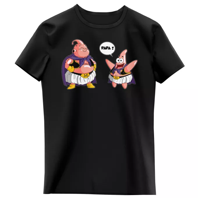 T-shirts Enfants Filles Parodie Dragon Ball Z - DBZ Papa !! (Tel père, tel fils !) - Majin Bou, Patrick