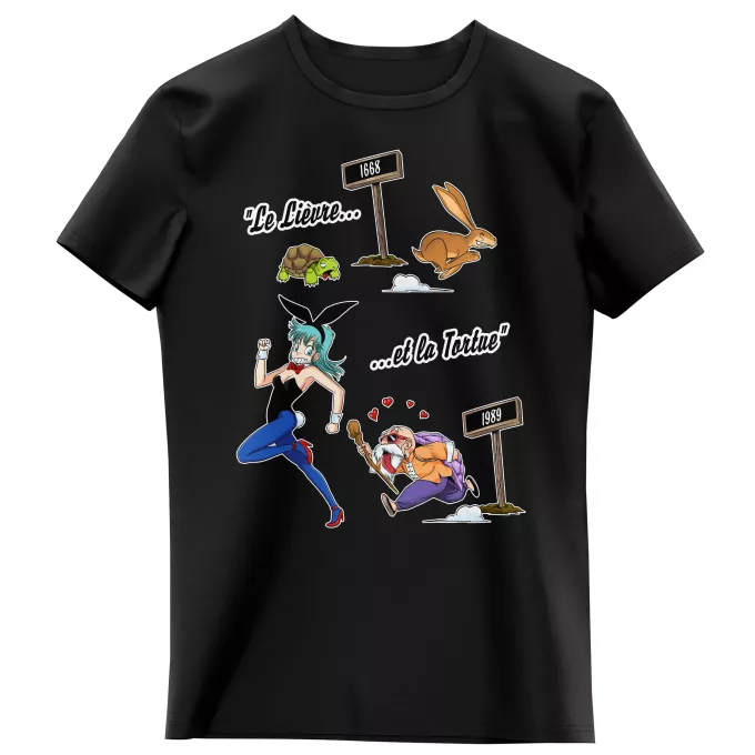 T-shirts Enfants Filles Parodie Dragon Ball De La Fontaine à Toriyama.... - Tortue Géniale, Bulma