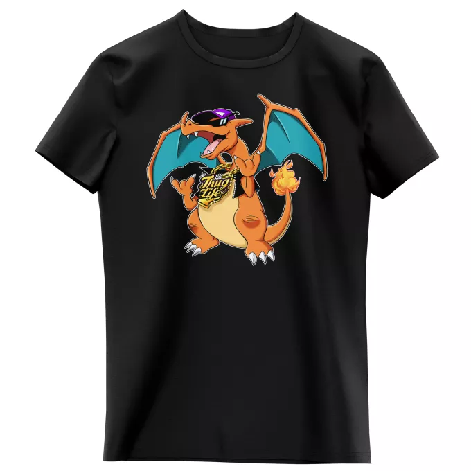 Flickor barnens T-shirts Parodi Pokémon CHARITHUG...!