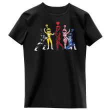 T-shirt Enfant Fille Power Rangers Vs Deadpool « Force Rouge !! » – Parodie Deadpool