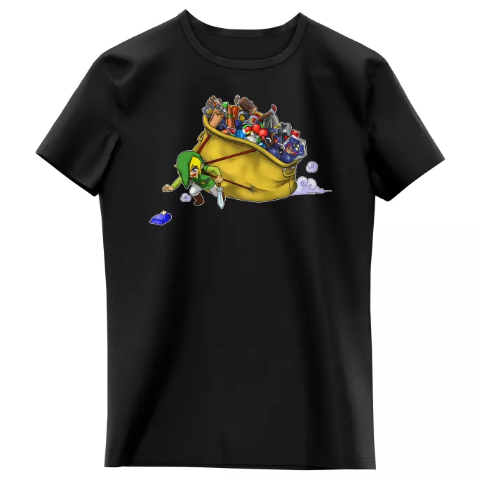 T-shirts crianças raparigas Paródia Zelda Link