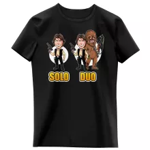 T-shirt Enfant Fille Le Duo Han Solo « Solo Duo » – Parodie Star Wars