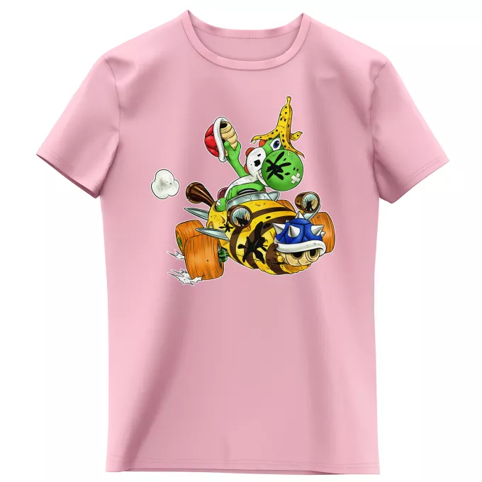 Camisetas Niñas Parodia Mario Kart Yoshi