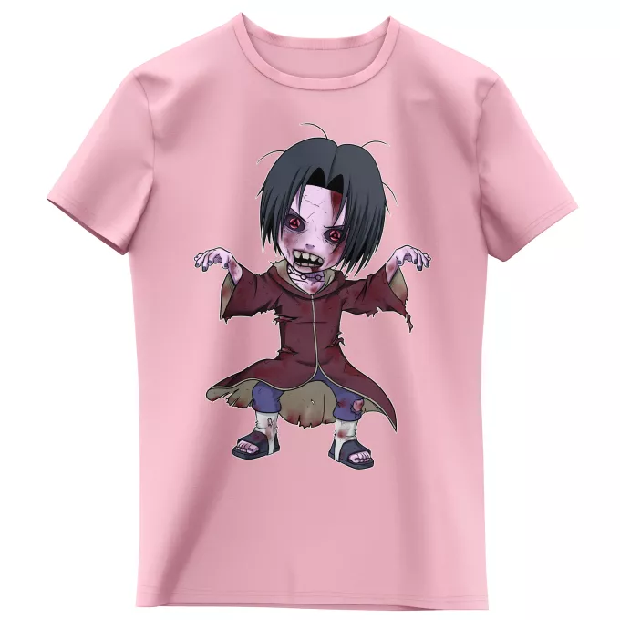 Camisetas Niñas Parodia Naruto Itachi X Walking Dead