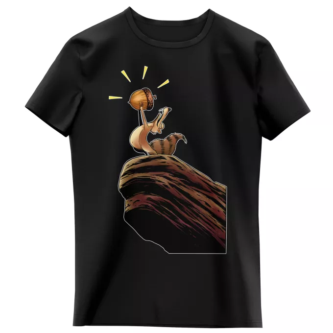 T-shirts crianças raparigas Paródia A Idade do Gelo Scrat e O Rei Leão