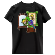 Link Mädchen Kinder T-Shirt “Norman Rockwell style” – Parodie auf Zelda
