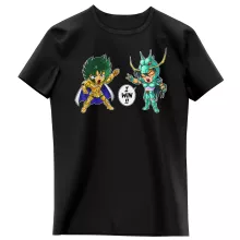 Capricorn Shura T-shirts kinderen meisjes “Capricorn Shura en Dragon Shiryu” – Saint Seiya parodie