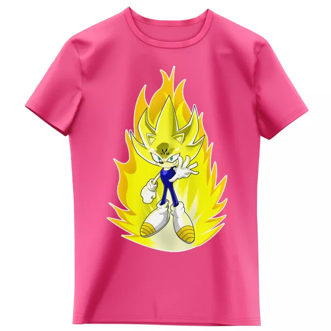 Camisetas Niñas Parodia Dragon Ball Z -DBZ Super Sonic X Son Goku 3