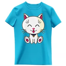 T-shirt Enfant Fille « Kawaii Baby Cat (blanc) » – Parodie Kawaii Baby Cats