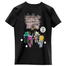 Seiya Mädchen Kinder T-Shirt “Seiya, Shun, Shiryu, Hyoga und Aioros” – Parodie auf Saint Seiya