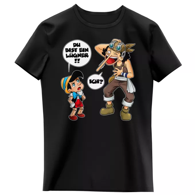 Mädchen Kinder T-Shirts Parodie auf One Piece Lysop