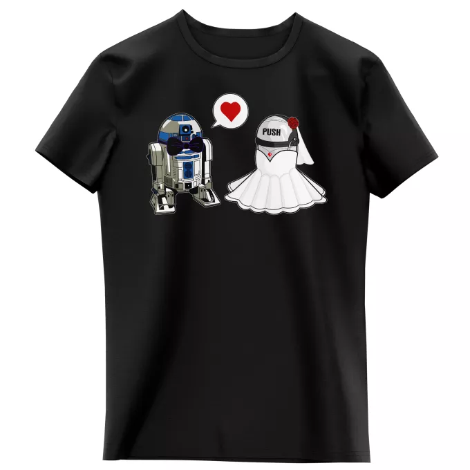 Camisetas Niñas Parodia Star Wars R2-D2