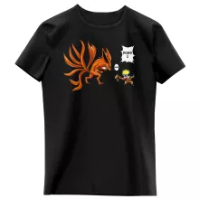 Girls Kids T-shirt “Naruto and Kyubi” – Naruto parody