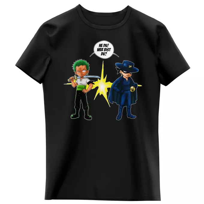 Mädchen Kinder T-Shirts Parodie auf One Piece Lorenor Zorro