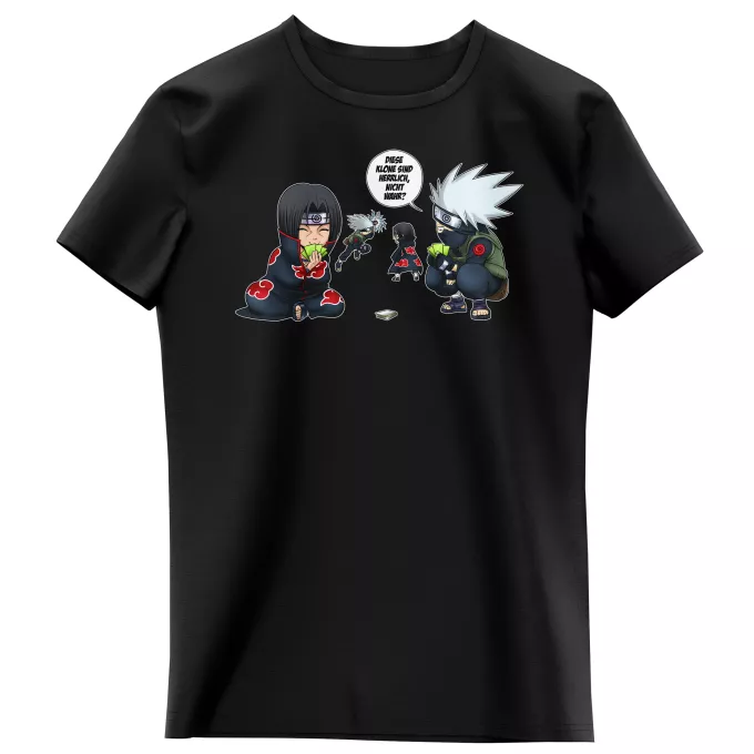 Mädchen Kinder T-Shirts Parodie auf Naruto Kakashi Hatake und Itachi Uchiwa