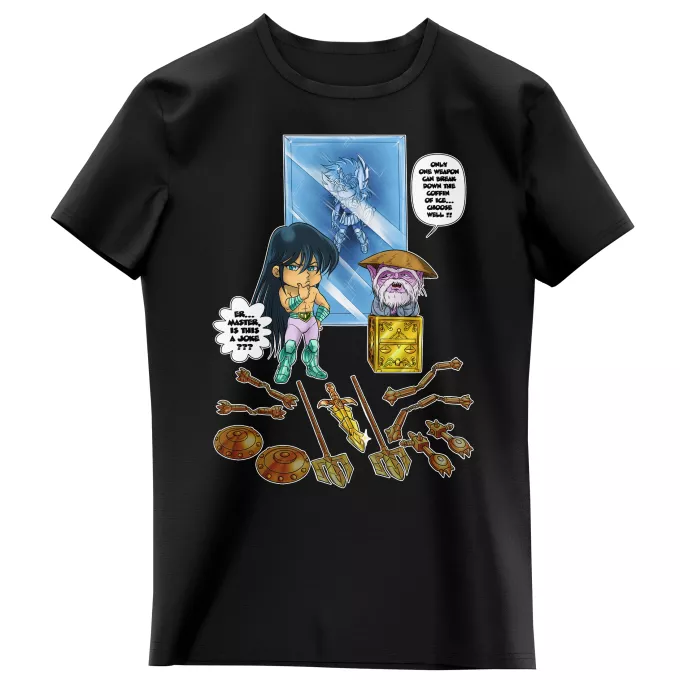 Girls Kids T-shirts Parody of Knights of the Zodiac - Saint Seiya Dragon Shiryu and Libra Dohko