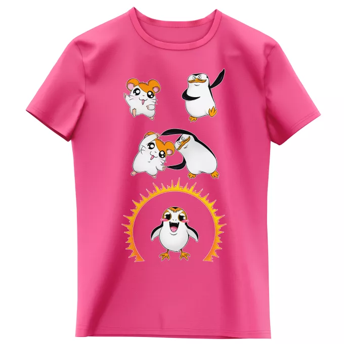 Magliette per bambine e ragazze Paoridia Star Wars Porg di Star Wars e I pinguini di Madagascar e Hamtaro