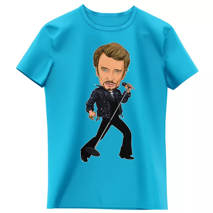 T-shirts Enfants Filles Parodie Caricature de Stars Caricature SD Manga Stars Vol.1 ! - Caricature Stars - Johnny Hallyday